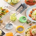 Feliator spiralat pentru legume si razatoare cu retete Vigizer, InnovaGoods, Ø8 x 16 cm