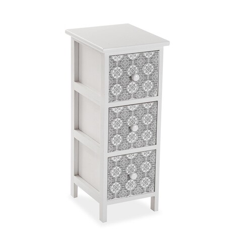 Organizator pentru baie cu 3 sertare Campbell, Versa, 25x29x62 cm, MDF 25x29x62