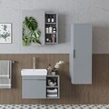 Set Dulap de Baie cu Chiuvetă și Oglindă (3 Piese), Hanah Home, 2933, PAL MELAMINAT, Frasin