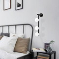 Aplica de perete, Fulgor, 942FLG2123, Metal, Alb/Negru