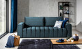 Canapea extensibila 3 locuri ELTAP, Laz05, Lazaro, 247x97x92 cm, lemn/poliester, albastru