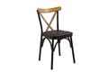 Set masă și scaune extensibile, Vella, Oliver, PAL, Stejar / Negru