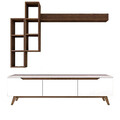 Comoda TV, Rani, M16, 180x48.6x35 cm, PAL, Alb/Maro