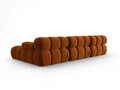 Coltar modular dreapta 4 locuri, Bellis-51, Micadoni Home, 282x155x70 cm, catifea, teracota