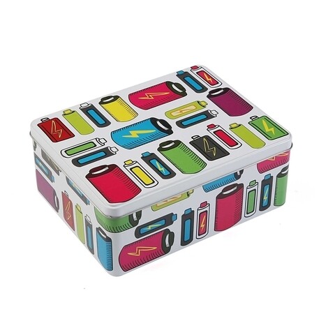 Cutie pentru depozitare pilas, versa, 20.5x16.5x8.4 cm, metal, multicolor