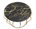Masuta de cafea Histor, Mauro Ferretti, Ø 78x44.5 cm, fier, negru/auriu