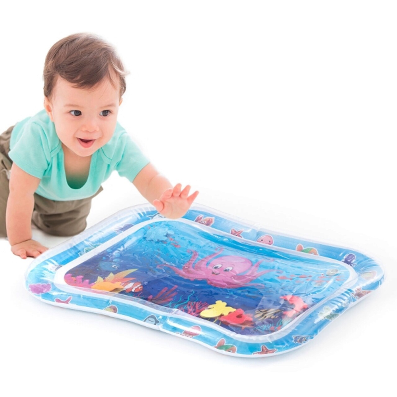 Saltea senzoriala cu apa pentru bebelusi Wabbly, InnovaGoods, 64x50 cm, multicolor