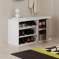 Pantofar, Decortie, Nova Shoe Bench, 104x50x37 cm, PAL, Mocha deschis / alb