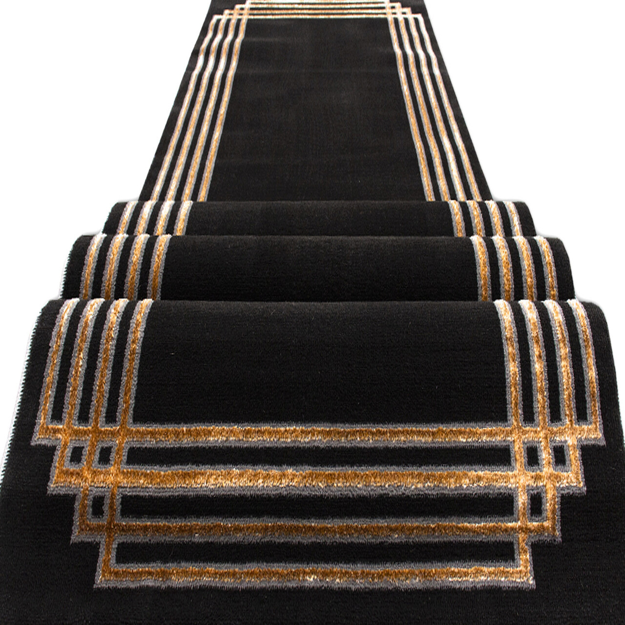 Covor, G6732, 80x150 cm, Poliester, Antracit / Aur - 2 | YEO