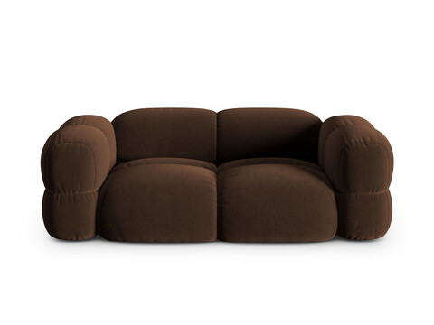 Canapea 3 locuri, Loretto, Cosmopolitan Design, 210x100x68 cm, catifea, ciocolata
