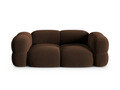 Canapea 3 locuri, Loretto, Cosmopolitan Design, 210x100x68 cm, catifea, ciocolata