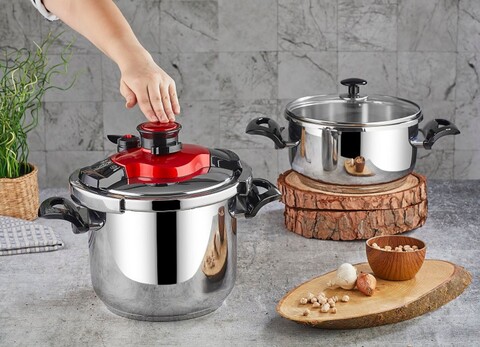 Set 2 oale cu capac Nbl Eco, Noble Life, 6.5L/4L, inox mezoni.ro