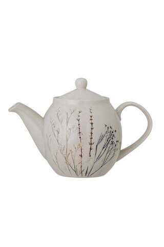 Ceainic, Bloomingville, Bea, 13.5x17 cm, 1.2 L, ceramica, natural