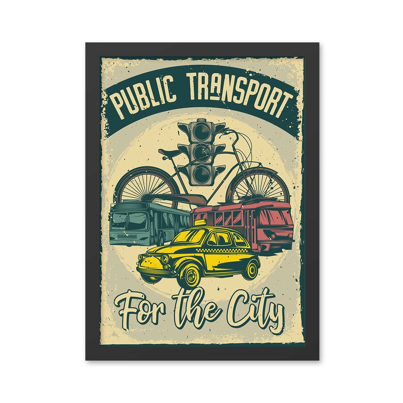 Tablou decorativ, Public Transport (55 x 75), MDF , Polistiren, Multicolor