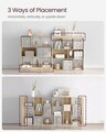 Biblioteca cu 8 compartimente Vasagle, 97.5x30x100 cm, PAL/MDF, maro deschis