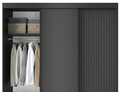 Dulap pentru haine ELTAP, Prescco III, 180x60x220 cm, MDF/ABS, negru