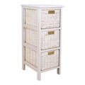 Comoda cu 3 cosuri Thea, Creaciones Meng, 26x32x63 cm, lemn de paulownia