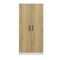Dulap pentru haine, Minerva, Kale Walnut, 90x210x52 cm, PAL, Maro