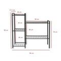 Decorative Jardiniere, Puqa Design, Grant, 32x94x90 cm, Metal, Negru