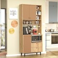 Dulap multifunctional, Locelso, RE6-SK, Stejar / Tigla Roșu