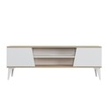 Comoda TV, Minima, Marelli, 150 x 54 x 35 cm, pal melaminat, stejar/alb