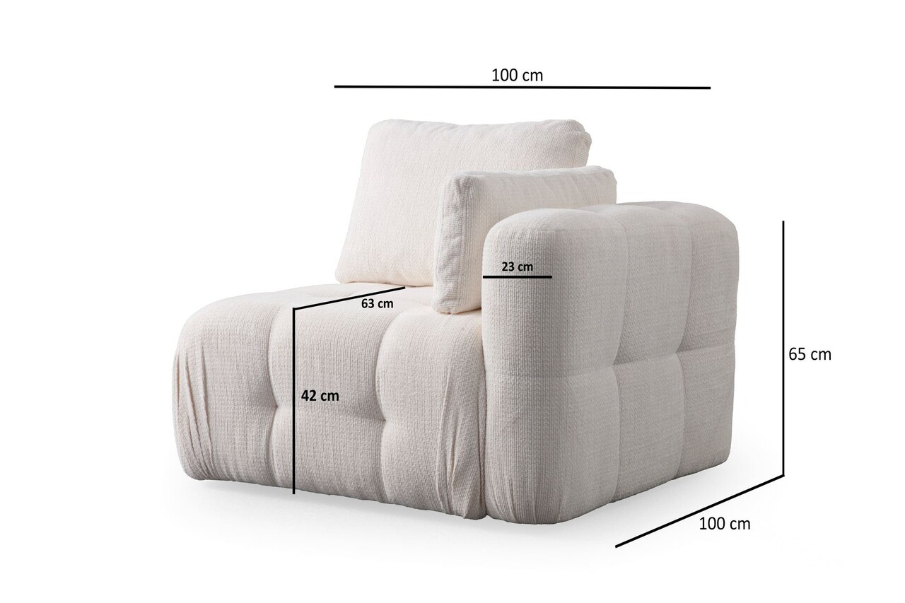 Fotoliu, Atelier del Sofa, 560ARE4146, Lemn de fag / PAL, Alb