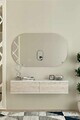 Dulap, Hanah Home, Didema, 120x25.5x30 cm, Alb / Travertin