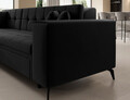 Coltar extensibil stanga 4 locuri ELTAP, Sol-17, Solange, 292x196x84 cm, lemn/poliester, negru