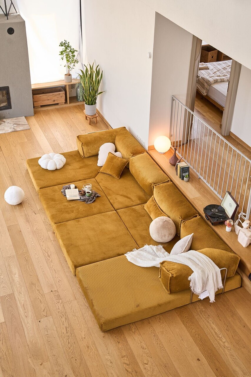 Coltar, Atelier del Sofa, 118FVL1407, Tesatura plus reiata, Galben mustar - view 10