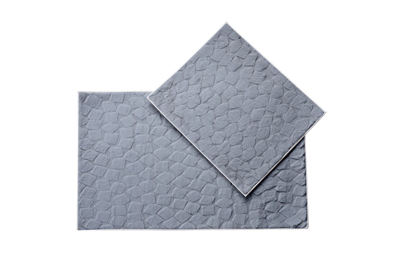 Set covorase de baie, L'essentiel Maison, Rabbit, Antracit - imagine 5