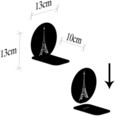 Suport lumanare, Paris, Metal, Grosime: 1 mm, Negru