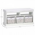 Bancheta cu 3 rafturi si 2 polite Rafaello, 95x49x35cm