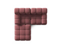 Canapea modulara 3 locuri, Bellis-51, Micadoni Home, 188x188x70 cm, catifea, roz