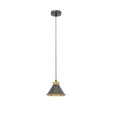 Lustra ELTAP, Detmer, 17x110 cm, 1xE27, 15W, otel, negru/auriu