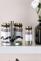 Set recipiente pentru condimente, Dynasty, 960DYN1923, Inox , 4 x 4 x 13 cm, Alb / Roșu / Negru