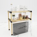 Organizator multifunctional, Seowood, 51 x 56 x 28 cm, lemn solid, natur