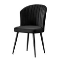 Set scaune 2 piese, Beckley, Rubi, MDF , Negru