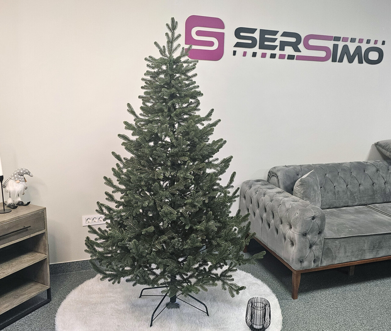 Brad artificial Christmas Deluxe by Sersimo, Viena verde, 3D, 180cm — imaginea 14
