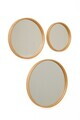 Set oglinzi decorative (3 bucăți), Hanah Home, Circle 3, LEMN MASIV DE FAG, Stejar