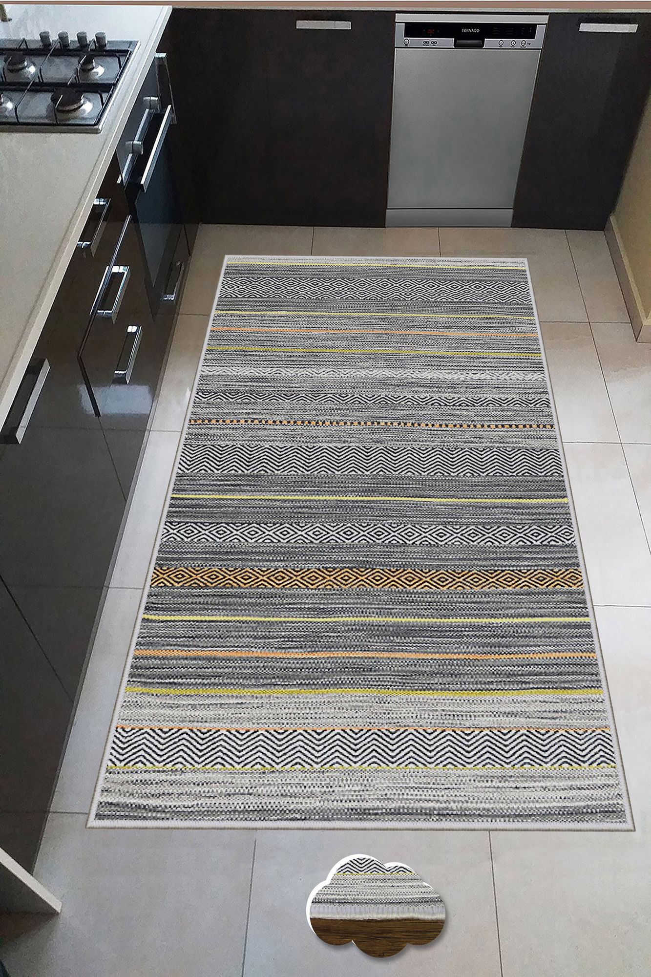 Covor, Wookece248, 100x150 cm, Poliester, Multicolor