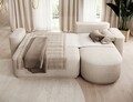 Coltar extensibil dreapta 4 locuri ELTAP, Aurumm, 285x180x92 cm, lemn/poliester, bej inchis