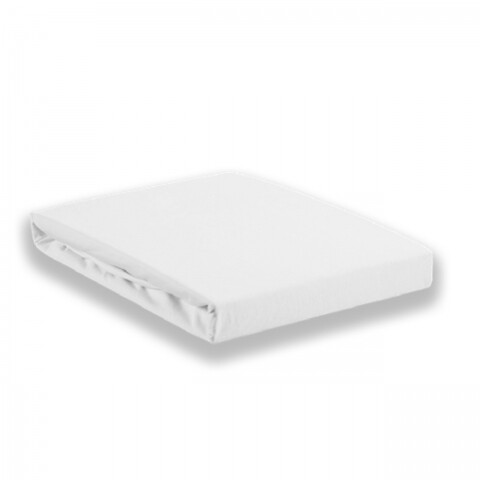 Cearceaf elastic pentru pat White Aglika, 160x200 cm, 100% bumbac, roz