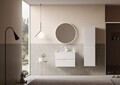 Set Dulap de Baie cu Chiuvetă și Oglindă (2 Piese), Hanah Home, Moonlight 70 v2, Alb mat