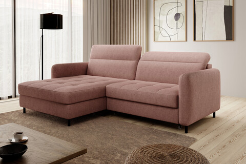 Coltar extensibil stanga 3 locuri ELTAP, LT-24RAQ, Gomsi, 228x165x100 cm, lemn/poliester, somon