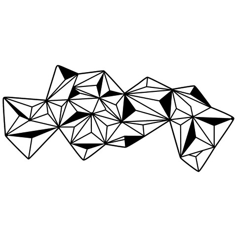 Decoratiune de perete, geometry 3, tanelorn, 115x53 cm, metal