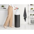 Cos de gunoi cu soft touch, Brabantia, Touch New, 30 L, 32x29.5x72 cm, otel, gri inchis