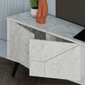 Comoda TV, Decortie, Dune, 180x50x29.6 cm, Carrara