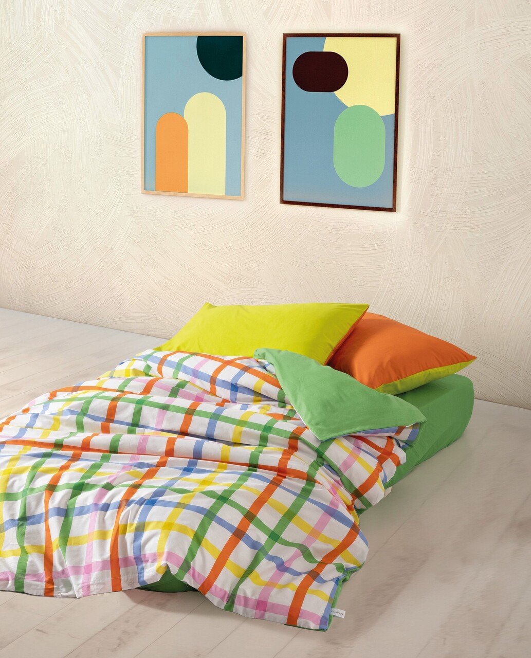Lenjerie de pat dubla, Hype - Green, Cozy Home, Bumbac Ranforce