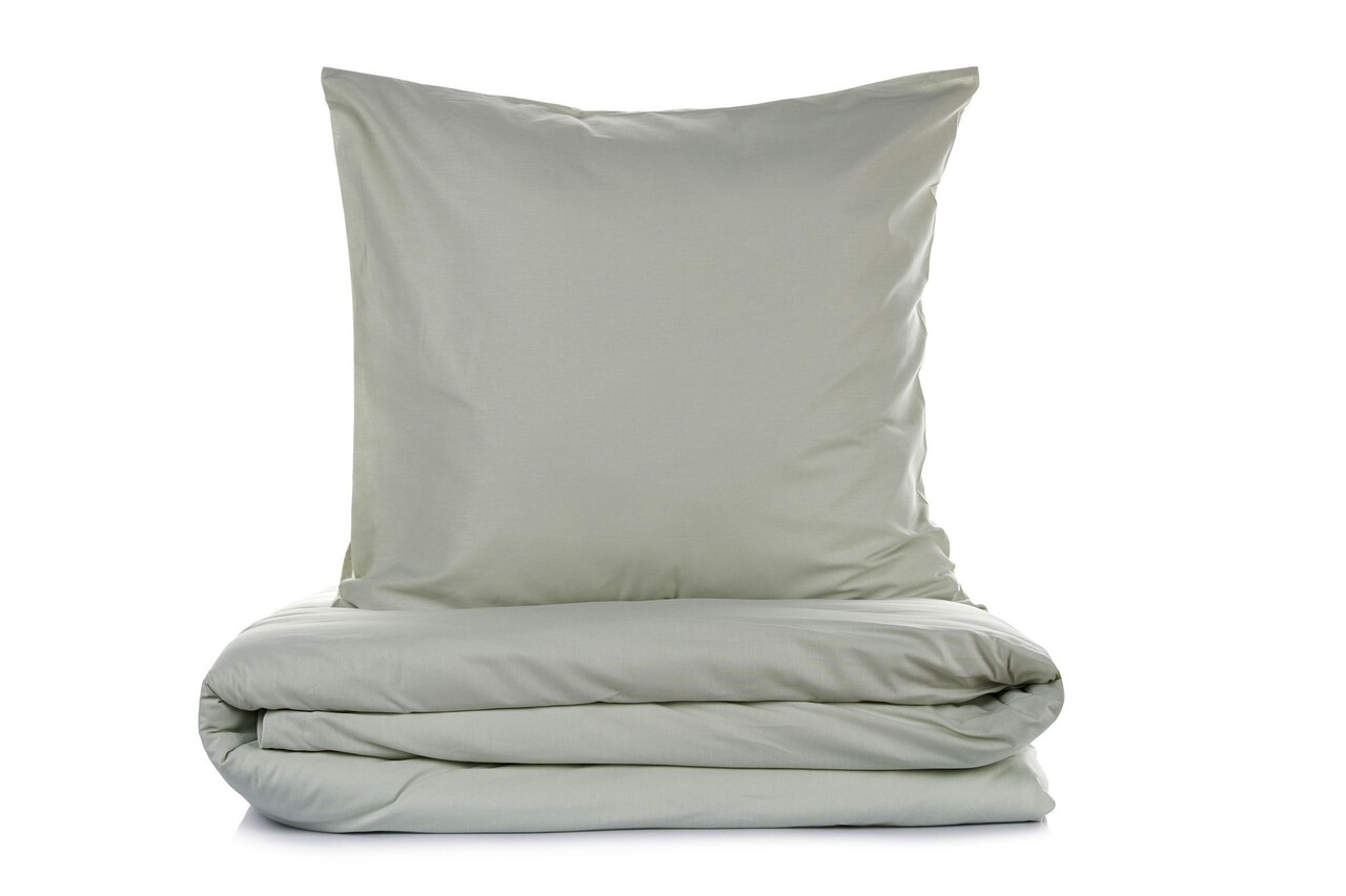 Lenjerie de pat dubla Super King (FR), L'essentiel Maison, Plain, Salvie - imagine 4