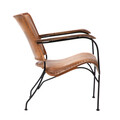 Fotoliu Gladio, Homla, 68x76x75 cm, metal/piele, maro